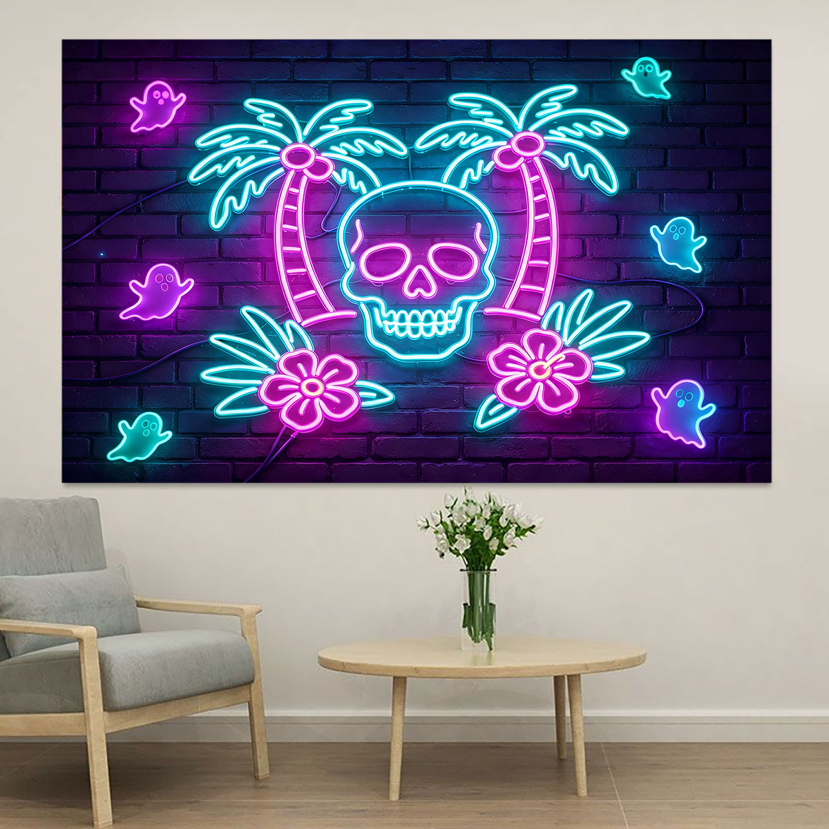 Wall Decor Lighting Tree - ملصق جداري مضيء بتأثير النيون على