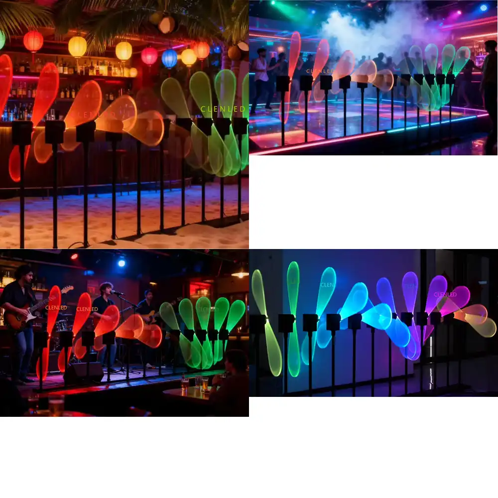Decor Lighting Fans - مروحة إضاءة LED دوارة 360 درجة