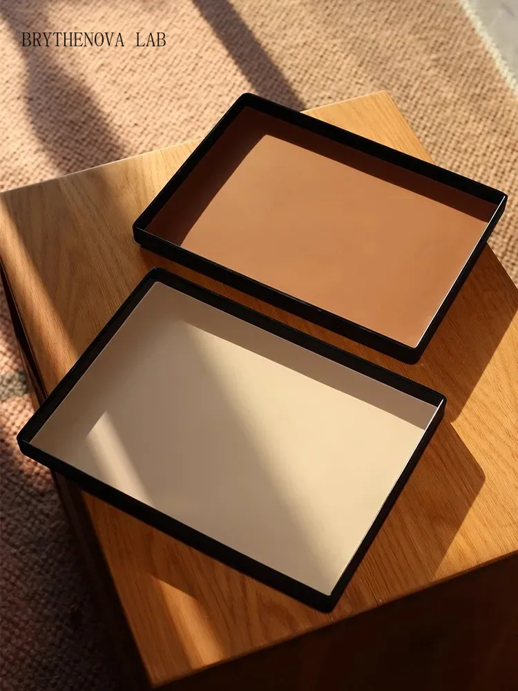 Lighting Home Decor Products - صينية تخزين جلدية فاخرة مستطيلة الشكل