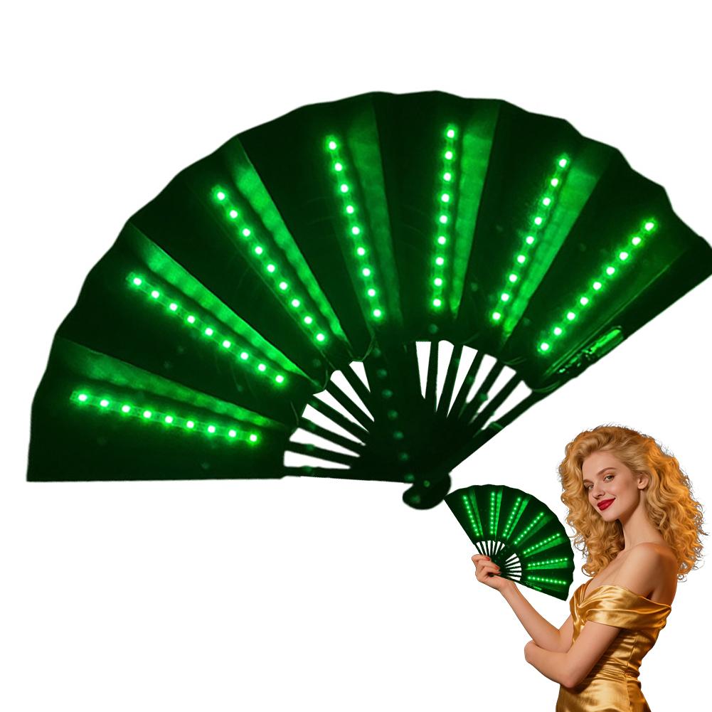 Decor Lighting Fans - مروحة يدوية مضيئة قابلة للطي للرقص