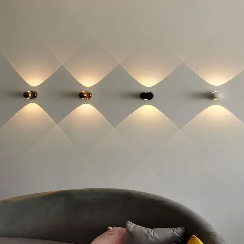 Foyer Lighting Wall Decor - الشمال مصمم الفن الحديث الألومنيوم الزجاج