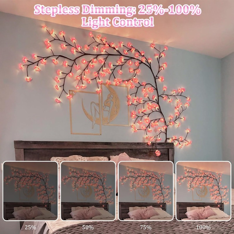 Wall Decor Lighting Tree - أضواء فرع شجرة زهر الكرز LED