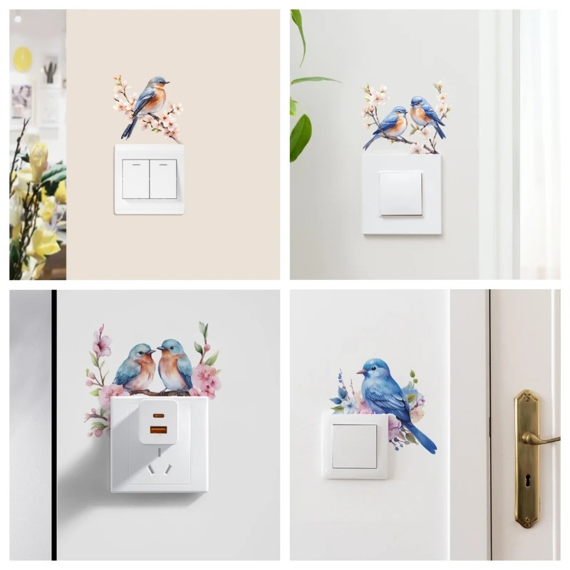 Lighting Decoration On Wall - ملصق مفتاح إضاءة على شكل طائر