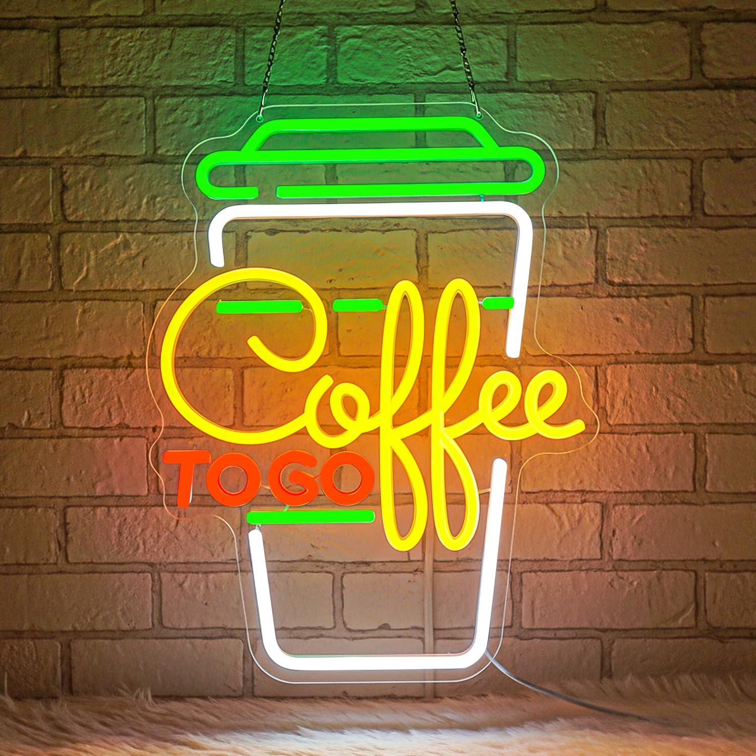 Restaurant Lighting Decoration - لافتة نيون للقهوة بإضاءة LED قابلة