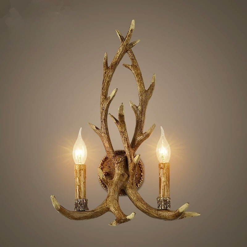 Wall Decor Lighting Tree - شعور خشبي الراتنج الزخرفية وحدة إضاءة
