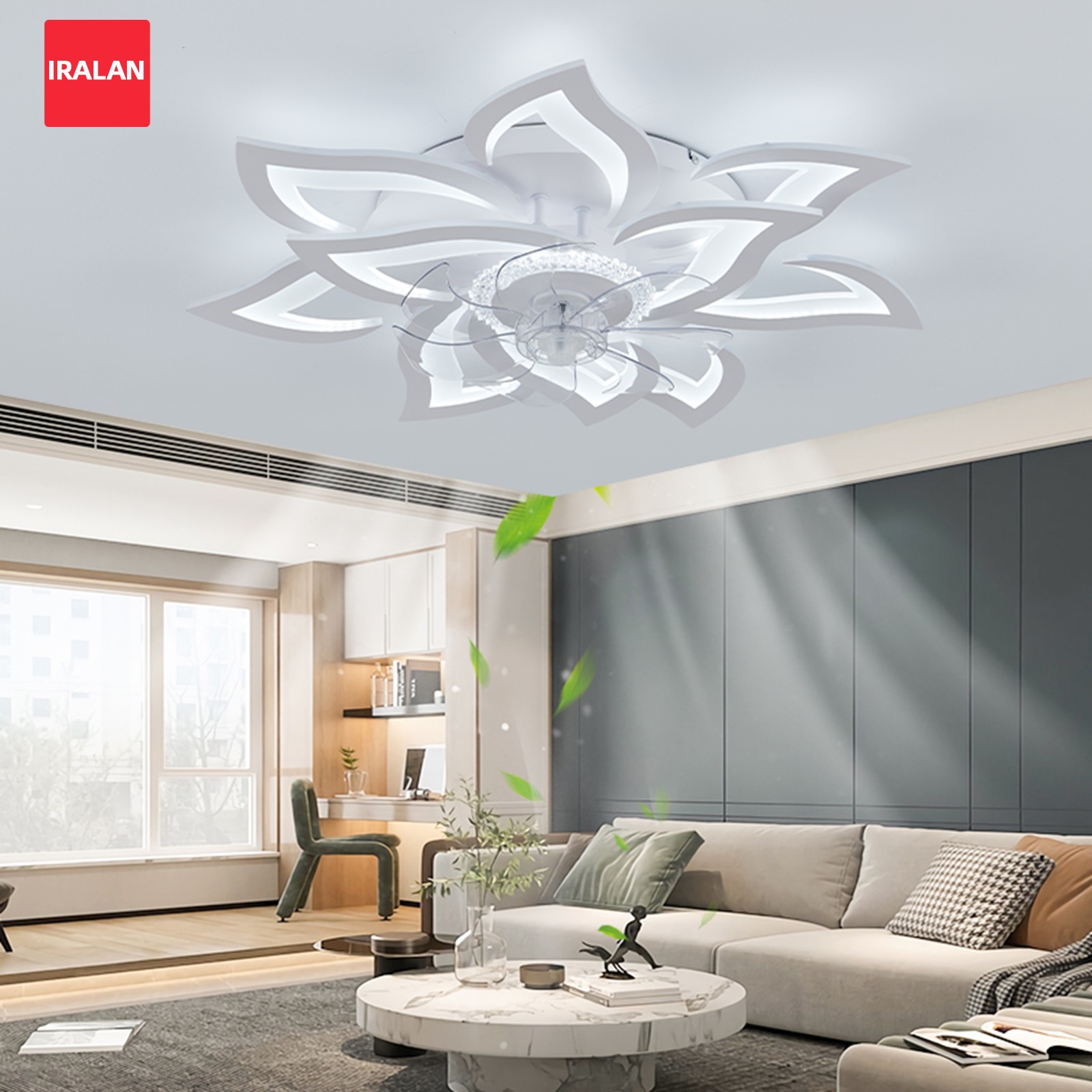 Decor Lighting Fans - مروحة سقف على شكل زهرة مع