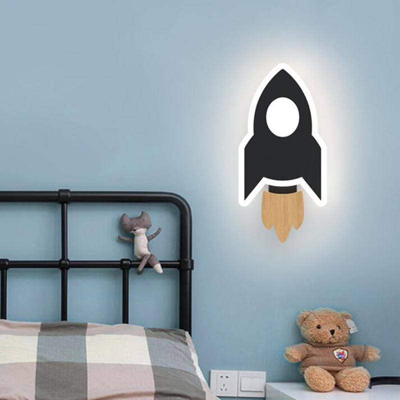 Foyer Lighting Wall Decor - الكرتون LED صاروخ الجدار مصباح ،