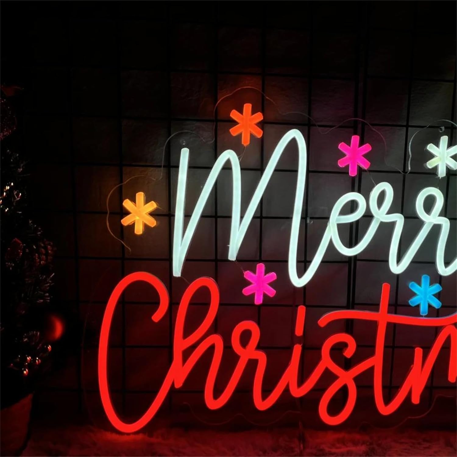 علامة نيون عيد ميلاد سعيد مع ن - مراجعة Wall Decor Lighting Tree وسعره