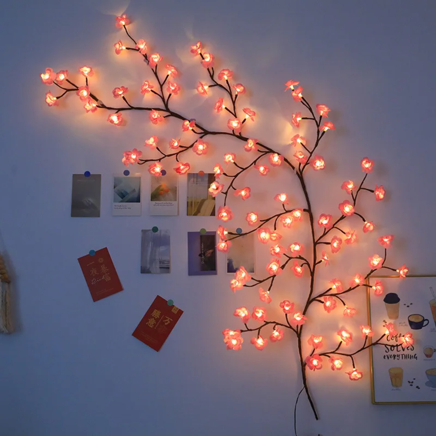 إضاءة LED على شكل شجرة الكرز ب - مراجعة Wall Decor Lighting Tree وسعره