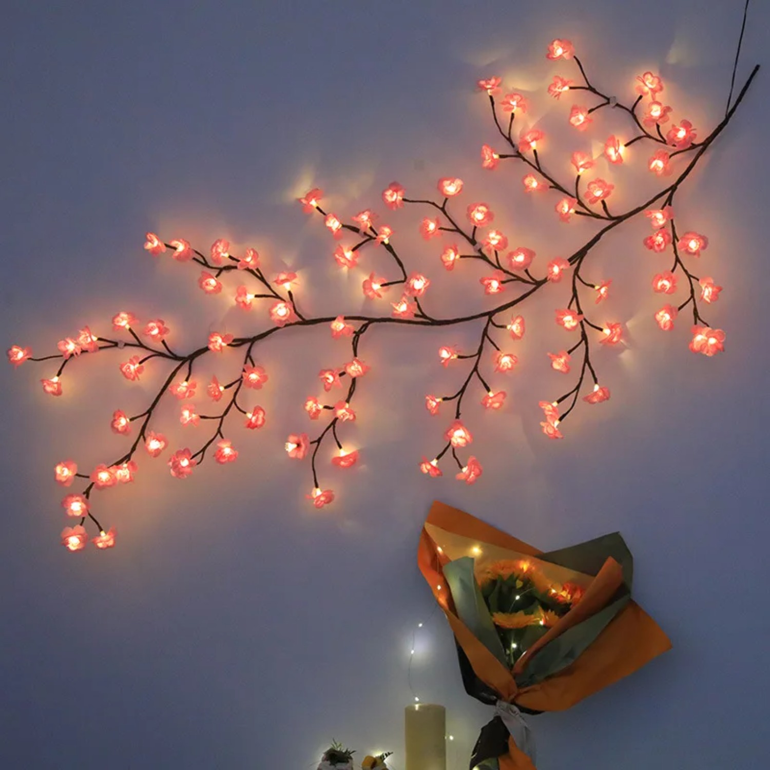 إضاءة LED على شكل شجرة الكرز ب - مراجعة Wall Decor Lighting Tree وسعره