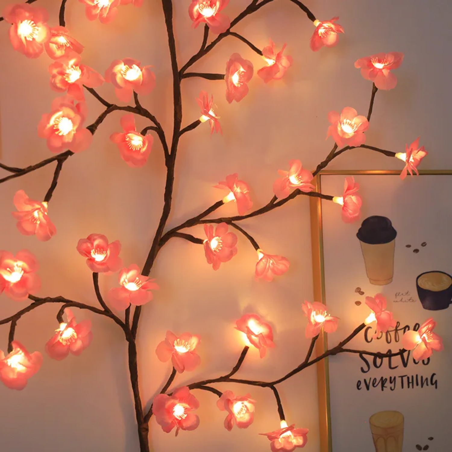 إضاءة LED على شكل شجرة الكرز ب - مراجعة Wall Decor Lighting Tree وسعره