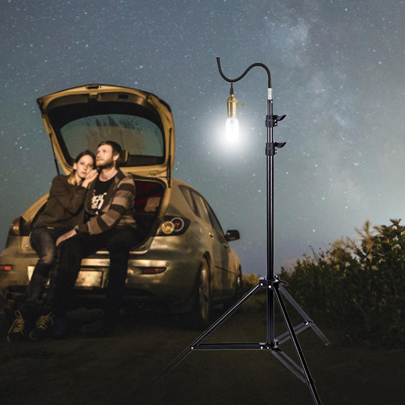 حامل مصباح تخييم قابل للطي بطو - مراجعة Floor Lamp Tripod وسعره