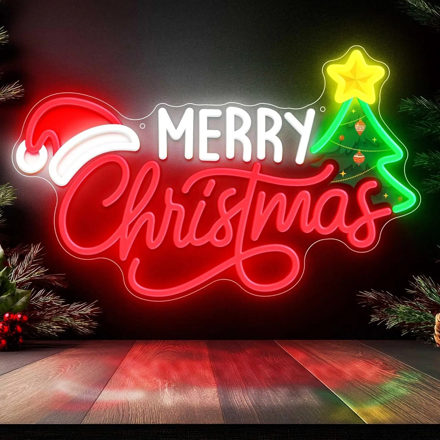 لافتة نيون LED على شكل شجرة عي - مراجعة Wall Decor Lighting Tree وسعره