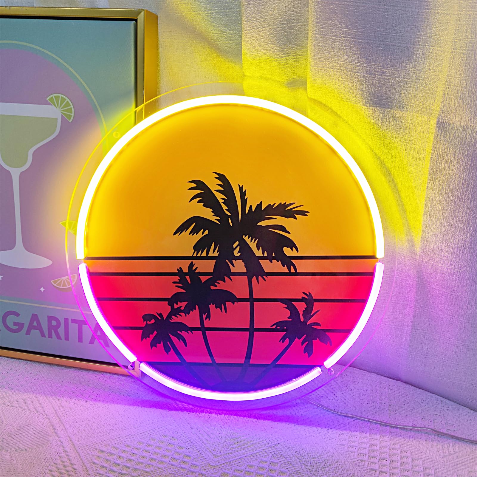 ضوء نيون غروب الشمس مناسب لتزي - مراجعة Wall Decor Lighting Tree وسعره