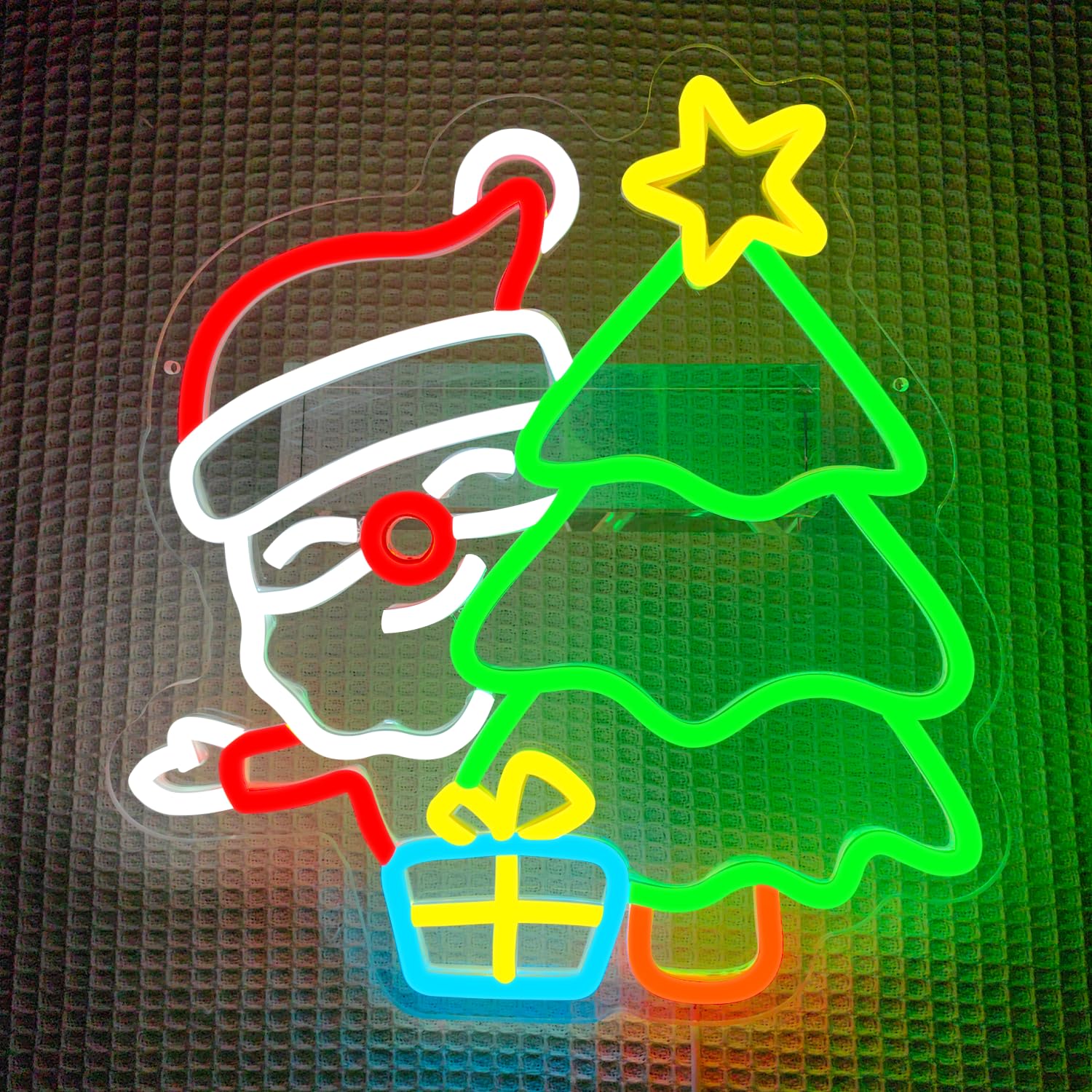 علامة سانتا نيون لديكور الحائط - مراجعة Wall Decor Lighting Tree وسعره