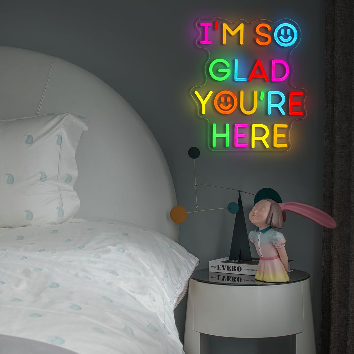    لافتة نيون مكتوب عليها 'أن - مراجعة Lighting Decor For Room وسعره