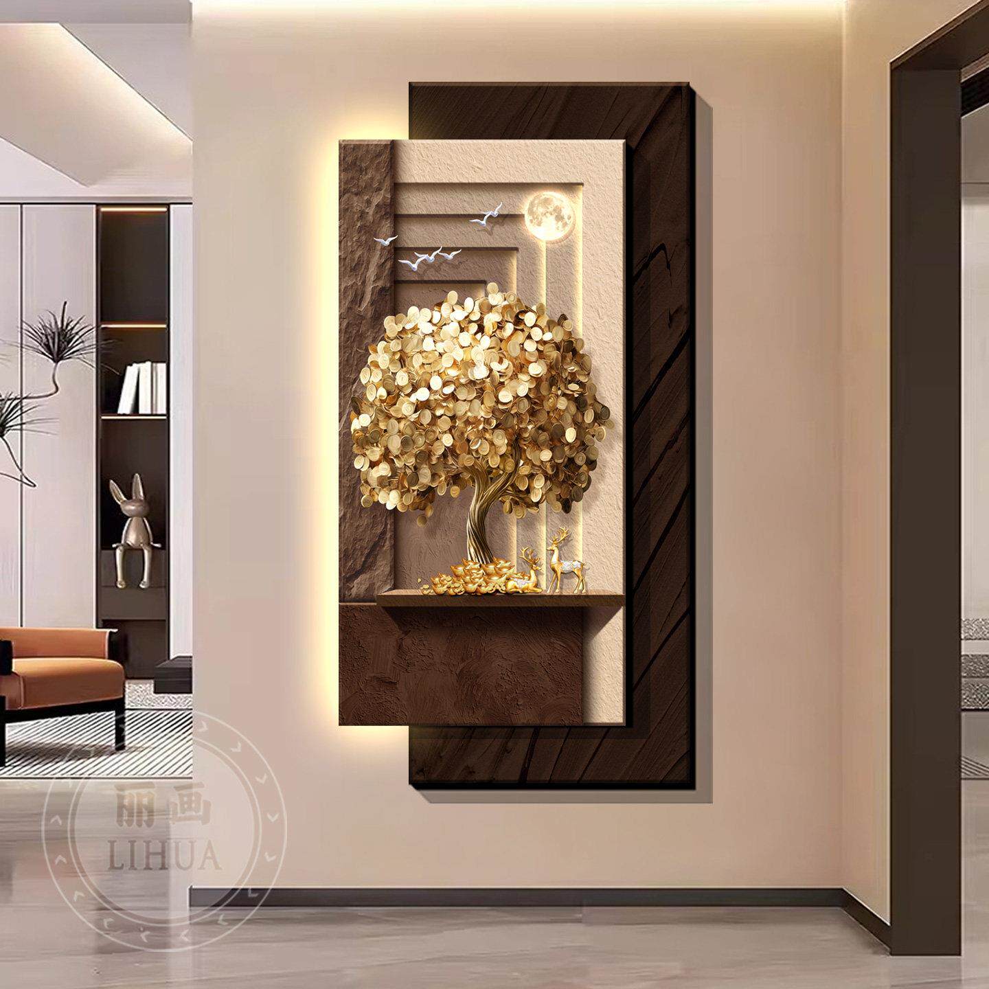 لوحات زخرفية عند المدخل، وأشجا - مراجعة Wall Decor Lighting Tree وسعره