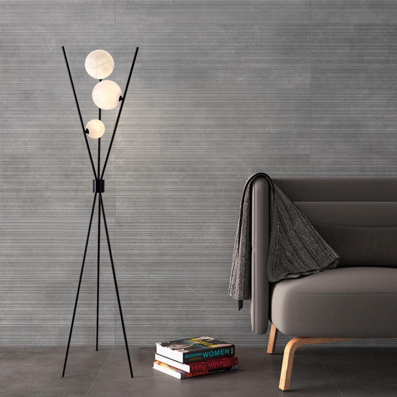 مصباح أرضي على شكل قمر بتصميم  - مراجعة Floor Lamp Tripod وسعره