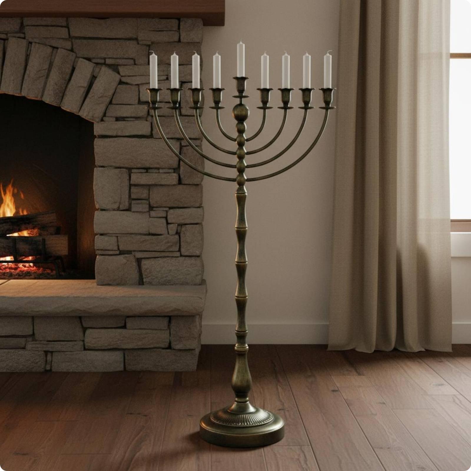 حامل مينورا برونزي عتيق، هيكل  - مراجعة Elegant Decor & Lighting Llc وسعره