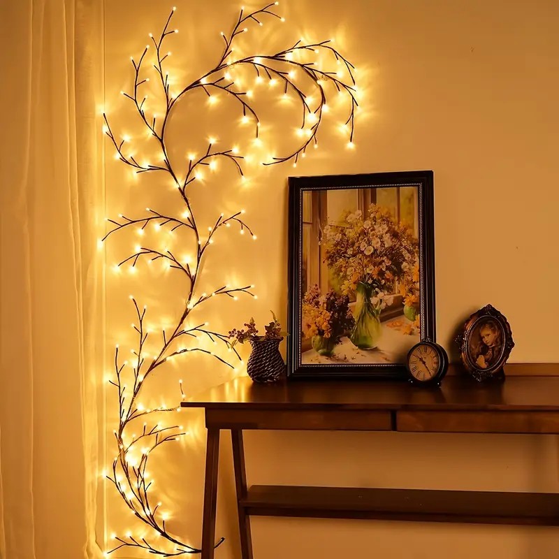 144 المصابيح سلسلة ضوء شجرة فر - مراجعة Wall Decor Lighting Tree وسعره