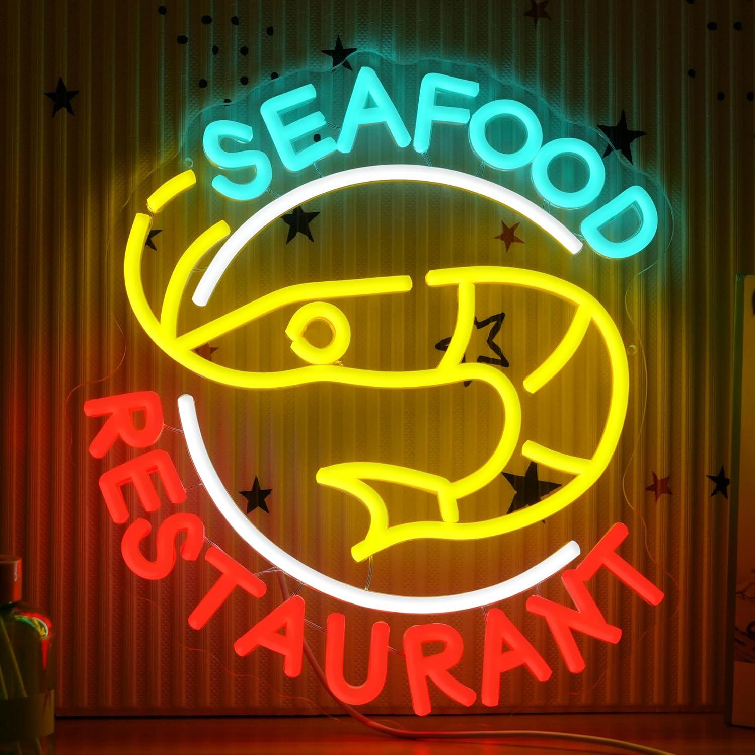لافتة نيون لمطعم المأكولات الب - مراجعة Restaurant Lighting Decoration وسعره
