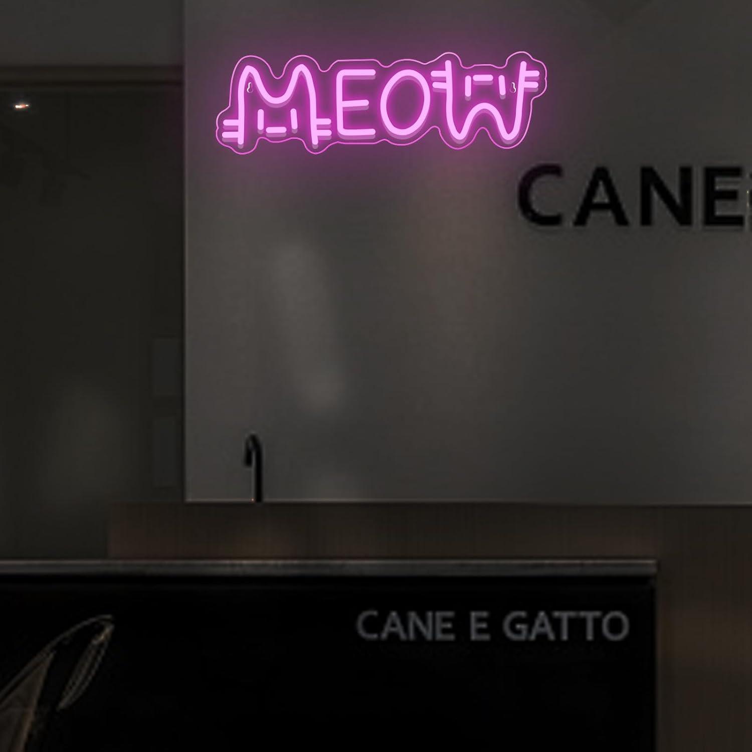 لافتة نيون على شكل قطة تعمل با - مراجعة Restaurant Lighting Decoration وسعره