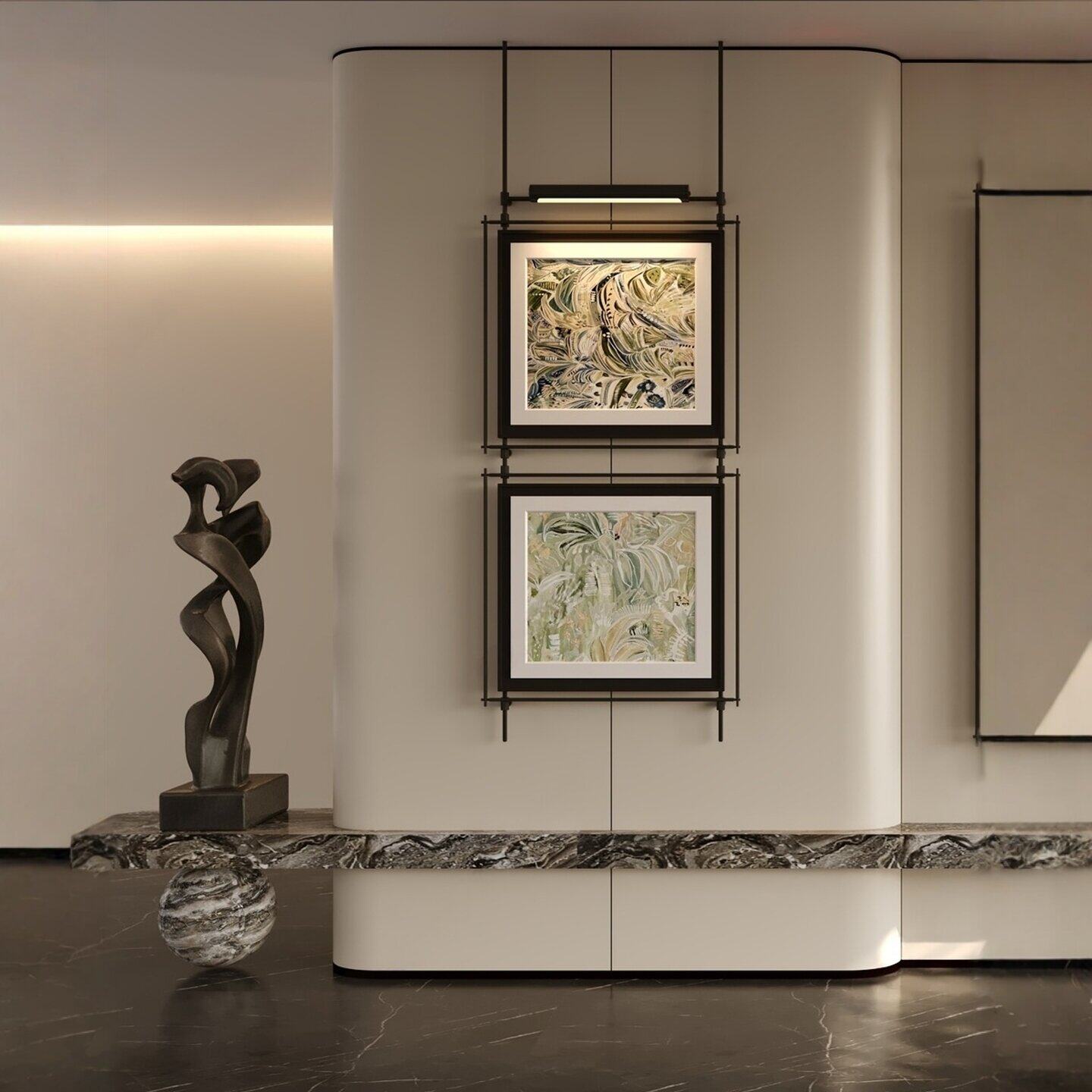 لوحة ديكور معدنية معلقة بإضاءة - مراجعة Foyer Lighting Wall Decor وسعره
