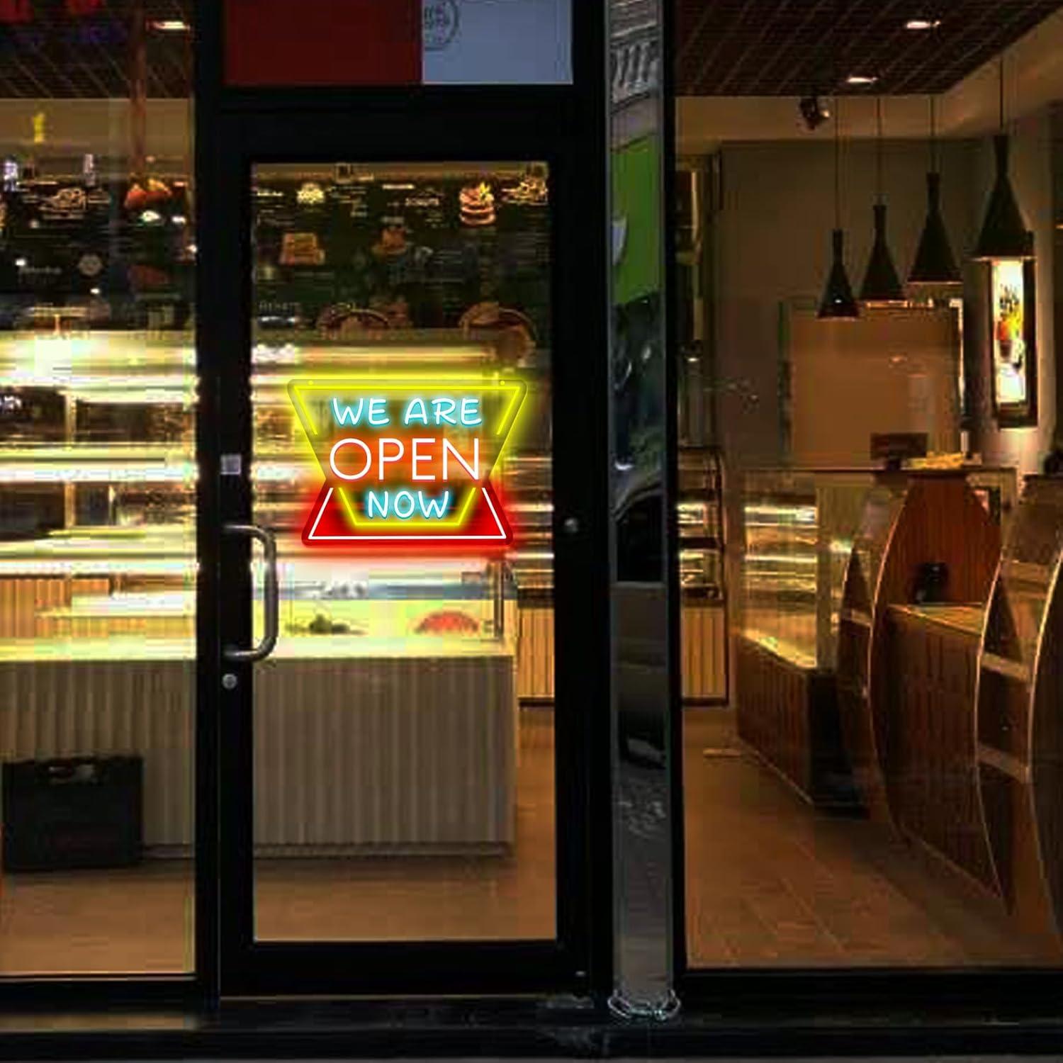 لافتة نيون 'نحن مفتوحون الآن'  - مراجعة Restaurant Lighting Decoration وسعره