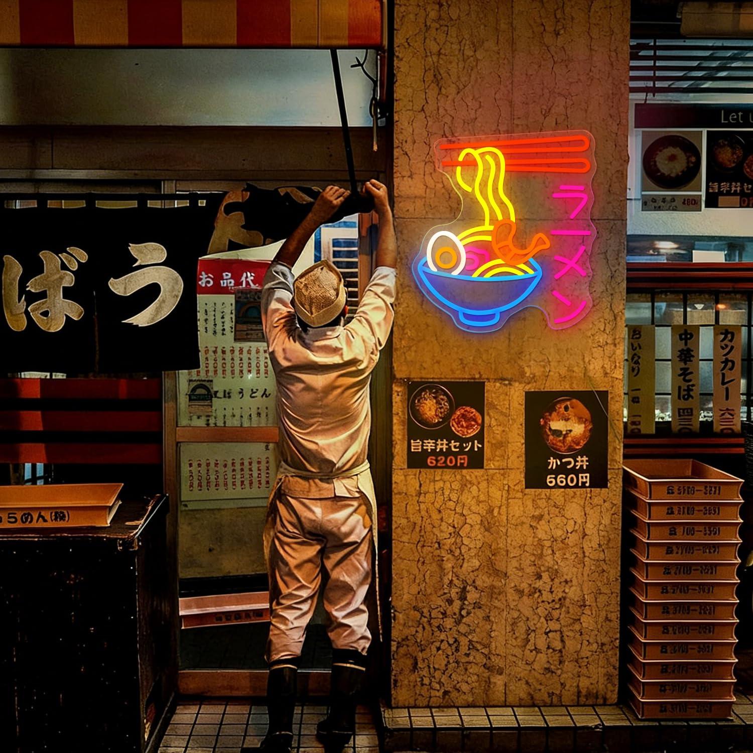 لافتة نيون LED على شكل وعاء را - مراجعة Restaurant Lighting Decoration وسعره