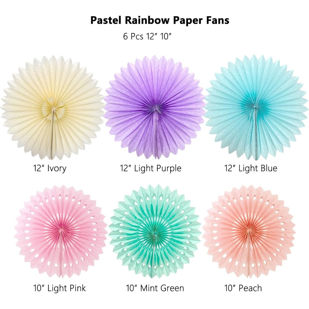 مراوح ورقية بألوان قوس قزح من  - مراجعة Decor Lighting Fans وسعره