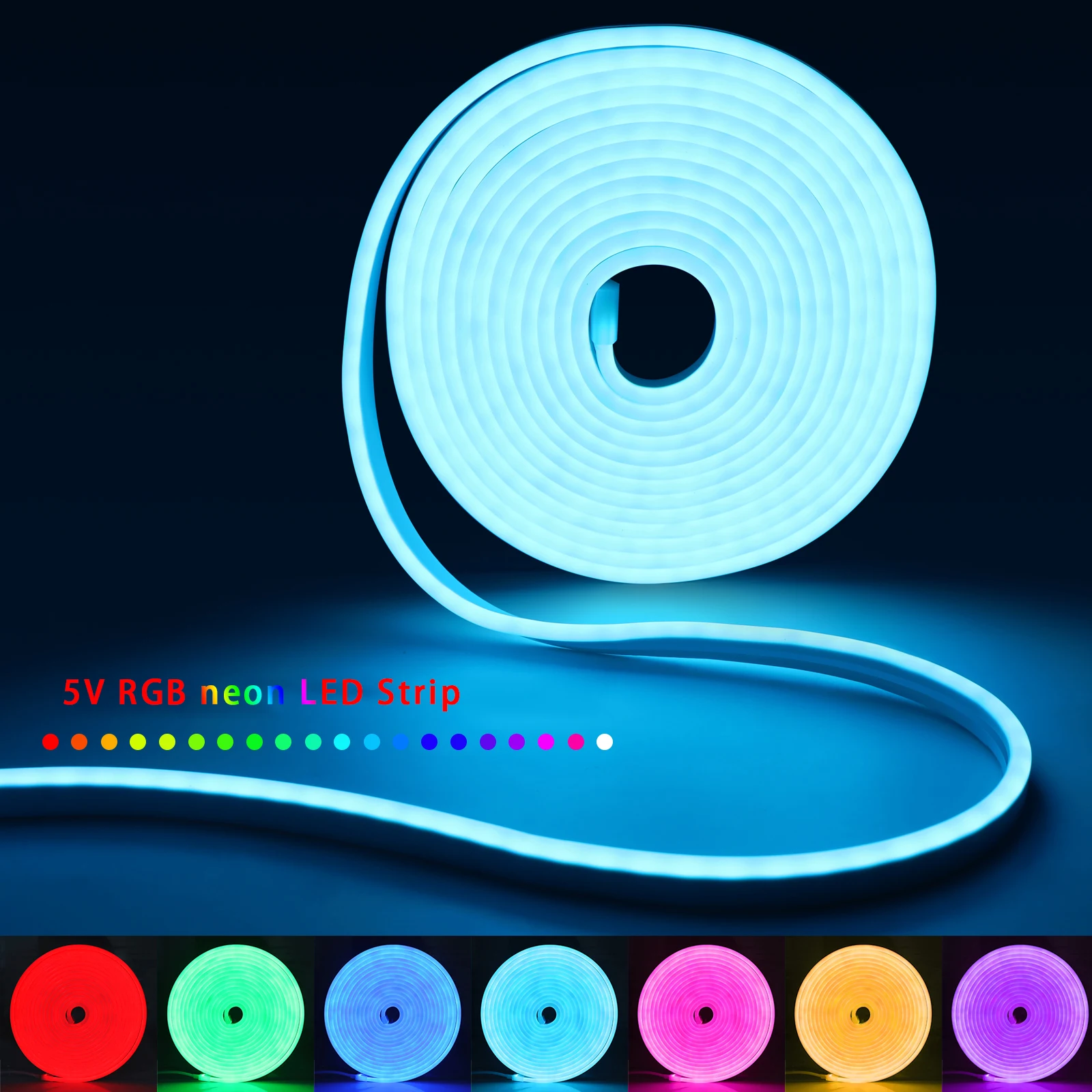 1-5 متر RGB LED شريط ضوء النيو - مراجعة Lighting Decor For Room وسعره